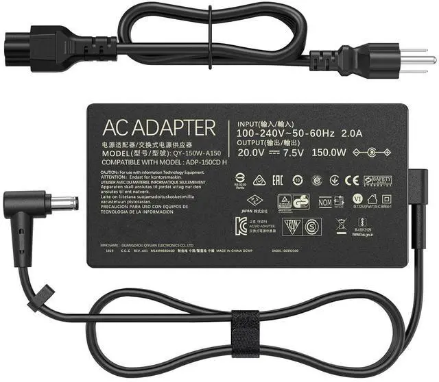 Main image of 150W Gaming Laptop Charger Compatible with ASUS TUF Gaming A15 A17 F15 F17 FA506 FA706 FX506 FX706 FX705 ADP-150CH B A18-150P1A AC Adapter