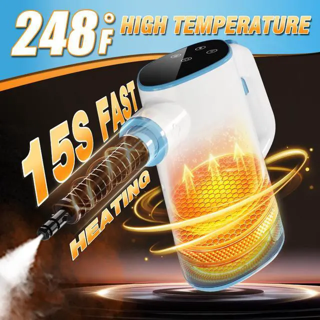 Alt view image 3 of 7 - Steam Cleaner, 15s Fast Heat-Up & 500ml Removable Large Water Tank, Pressurized Handheld Steam Cleaner for Home, Multi-Surface Steamer for Cleaning Kitchen, Bathroom, Car, Floor, Furniture
