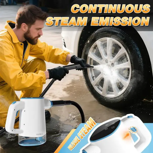 Alt view image 5 of 7 - Steam Cleaner, 15s Fast Heat-Up & 500ml Removable Large Water Tank, Pressurized Handheld Steam Cleaner for Home, Multi-Surface Steamer for Cleaning Kitchen, Bathroom, Car, Floor, Furniture