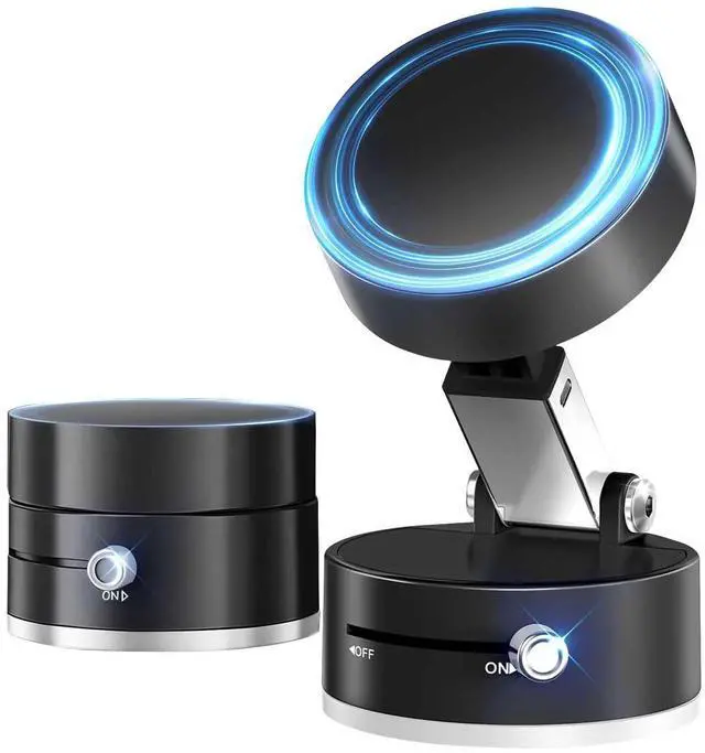 Alt view image 2 of 7 - Vacuum Magnetic Car Phone Holder,360° Magnetic Suction Cup Phone Mount,Foldable Strong Magnetic Cell Phone Holder Stand for Car/Gym/Mirror/Kitchen/Smooth Surface,for Mag Safe for All Smartphones