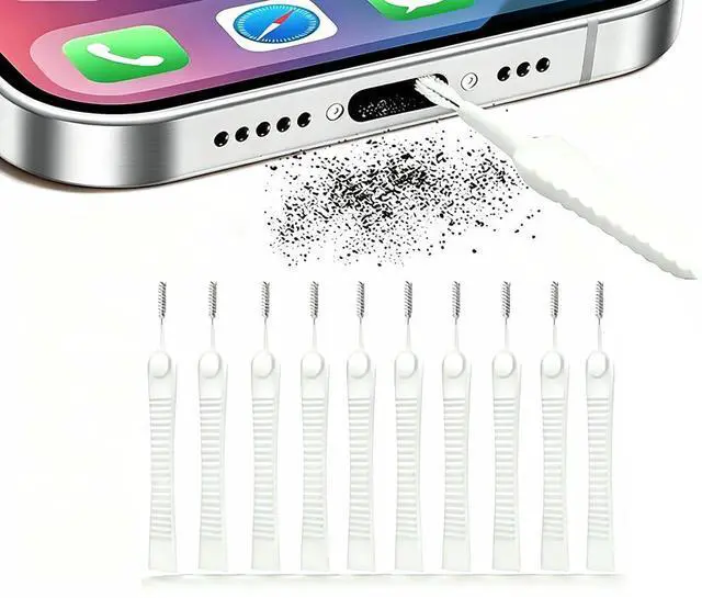 Main image of 10 Pack Phone Charge Port Cleaning Tool kit,Anti-Clogging Mini Brushes Cleaner for iPhone 17 Pro Max Speaker and Receiver, Multifunctional Cleaning Tool Compatible with AirPods 4,Tablet Camera Etc