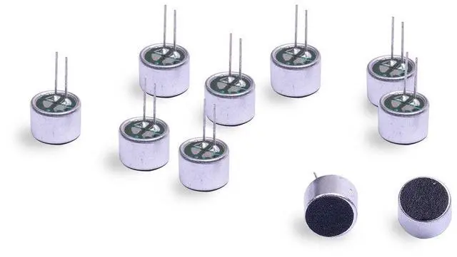 Main image of 10Pcs Cylindrical Electret Condenser Microphone Pickup with 2 Pins 9×7mm for Arduino (Pack of 10) CYT1013