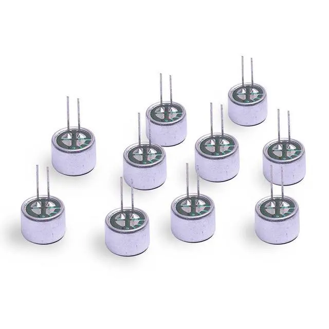 Alt view image 2 of 4 - 10Pcs Cylindrical Electret Condenser Microphone Pickup with 2 Pins 9×7mm for Arduino (Pack of 10) CYT1013