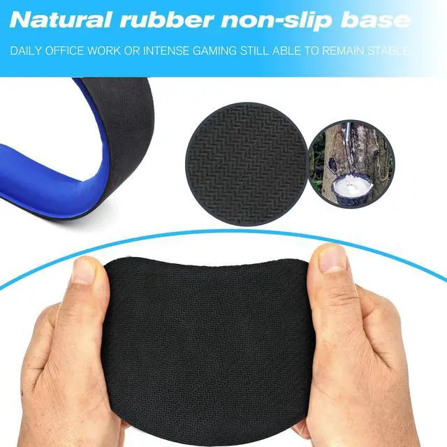 Alt view image 4 of 7 - Keyboard Wrist Rest and Mouse Wrist Rest Set - Ergonomic Memory Foam Wrist Cushion - for Wrist Support on Computer, Laptop, Office, Playing Games, Typing Relieves Wrist Pain Black
