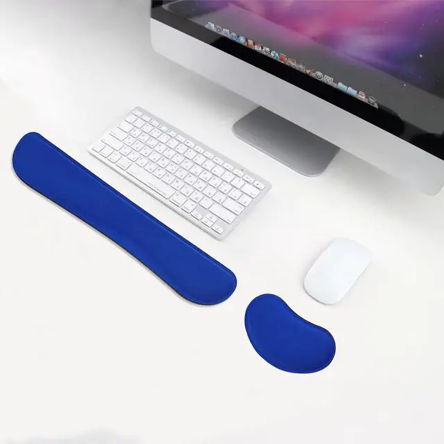 Alt view image 7 of 7 - Keyboard Wrist Rest and Mouse Wrist Rest Set - Ergonomic Memory Foam Wrist Cushion - for Wrist Support on Computer, Laptop, Office, Playing Games, Typing Relieves Wrist Pain Black