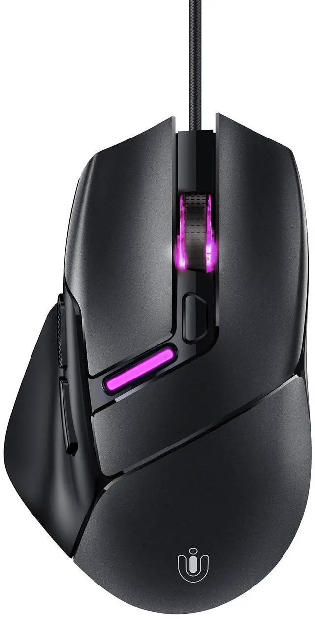 Main image of Ergonomic Wired Gaming Mouse, RGB Programmable Mouse with 6 Macro Buttons, 7200 DPI Adjustable, Silent Click USB-A Computer Mouse for PC Gamer, Windows, Mac, Laptop