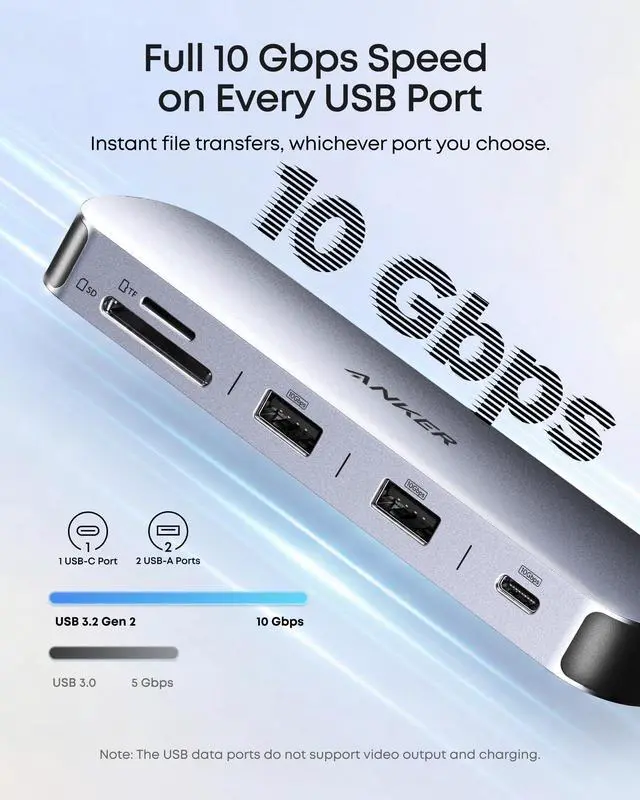 Alt view image 6 of 7 - Nano Laptop Docking Station Dual Monitor, 8-in-1 USB C Dock with 4K@60Hz HDMI, 10Gbps 1 USB-C, 2 USB-A, 85W PD, SD/TF Card Reader, for Dell,Lenovo, HP, and Windows Laptops (Charger Not Included)