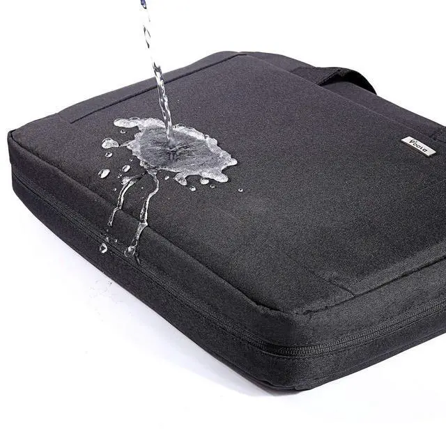 Alt view image 6 of 7 - Laptop Bag Case 17 17.3 Inch Computer Sleeve Messenger Bag with Shoulder Strap Expandable Waterproof Large Capacity Business Briefcase for Work Travel Fit 17-18 Laptop, Men Women, Black