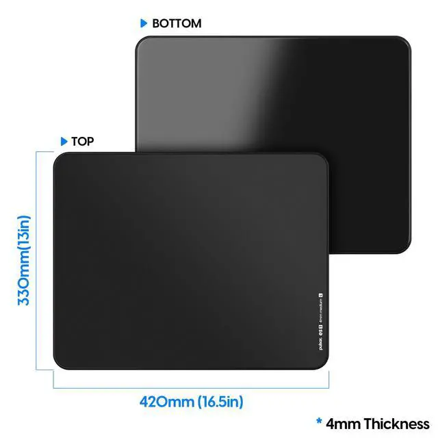 Alt view image 5 of 7 - Pulsar - eS1 Esports Professional Level Gaming Mouse Pad 4mm Thickness Anti-Slip Base Anti-Fray Precision Stitching Medium to high Glide Speed 16.5in x 13in (L, Black)