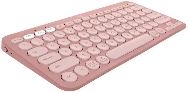 Main image of Pebble Keys 2 K380s, Multi-Device Bluetooth Wireless Keyboard with Customizable Shortcuts, Slim and Portable, Easy-Switch for Windows, macOS, iPadOS, Android, Chrome OS - Tonal Rose