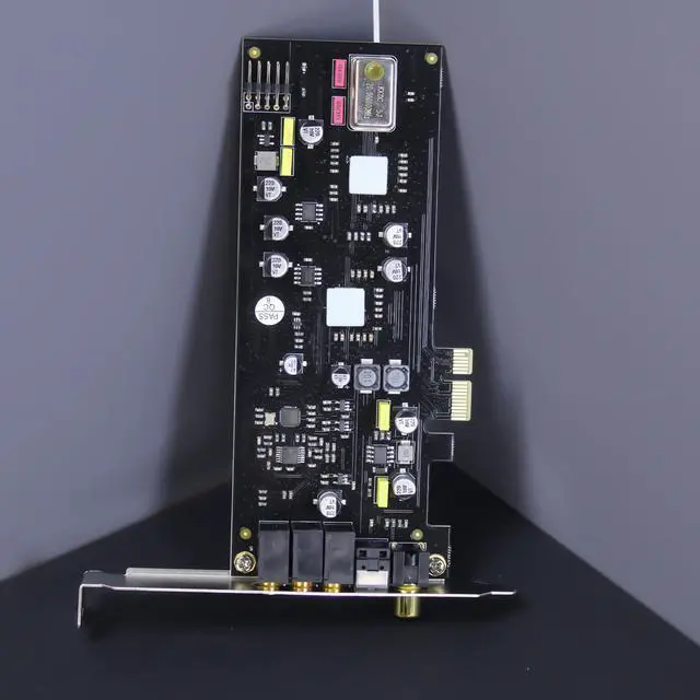 Alt view image 3 of 7 - ST113 PCIe Sound Card, SSS1700+ES9018K2M Dual-Chip Audio Decoder with 3.5mm MIC-in, 3.5mm PH-Out, SPK-Out, SPDIF Optical and Coaxial Digital Output