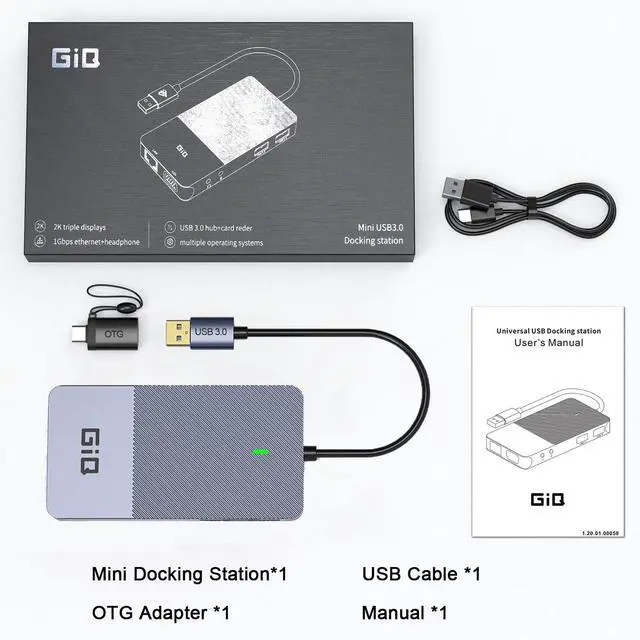 Alt view image 7 of 7 - USB Docking Station USB C HUB USB 3.0 to Dual HDMI VGA Adapter Triple Display USB C Laptop Docking Station Dual Monitor HDMI Splitter Extender Compatible with MacBook M1 M2 M3 M4 M5 USB Dock