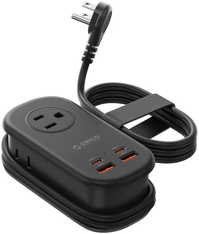 Main image of Travel Power Strip, 65W GaN Charging Station with 3 Outlets & 4 USB Ports (2 USB C), 4FT Flat Plug Extension Cord with Wraparound Design, Compact USB C Charger for Cruise Home Office Dorm Laptop