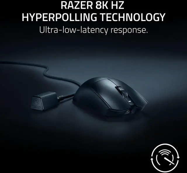 Alt view image 5 of 7 - Viper V3 Pro Wireless Esports Gaming Mouse: Symmetrical - 54g Lightweight - 8K Polling - 35K DPI Optical Sensor - Gen3 Optical Switches - 8 Programmable Buttons - 95 Hr Battery - Black
