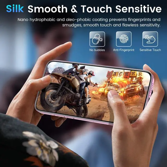 Alt view image 7 of 7 - for 3Pack iPhone 16 Screen Protector with 3Pack Camera Lens Protector, 9H+ Tempered Glass Easy Installation Kit, Case Friendly iPhone 16