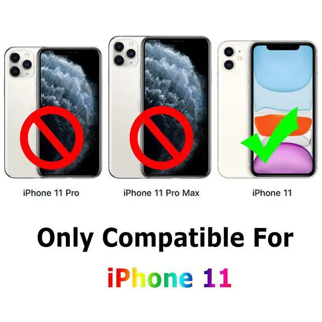 Alt view image 2 of 5 - Phone Case Compatible with iPhone 11, Clear Case Shockproof Protective Bumper Slim Cover for 6.1 Inch