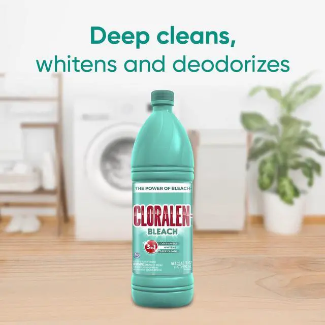 Alt view image 2 of 7 - Household Cleaning Liquid Bleach - 32.12 fl oz - 3-in-1 Multipurpose Cleaner for Laundry, Bathroom & Kitchen - Deodorizes, Whitens & Deep Cleans