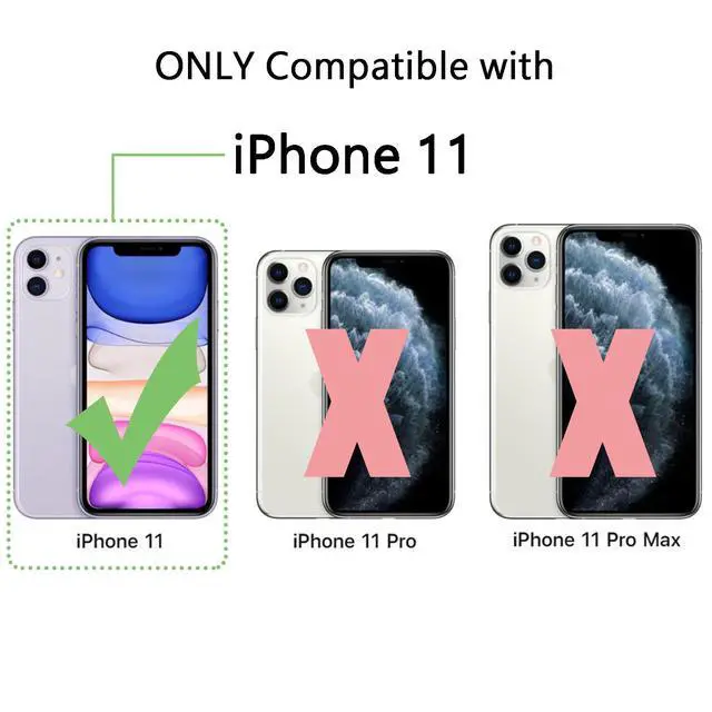 Alt view image 2 of 6 - Compatible with iPhone 11 Case with 2pcs Screen Protectors and 1pcs Camera Lens Protector, Clear Crystal Phone Case Compatible with iPhone 11 6.1 Inch