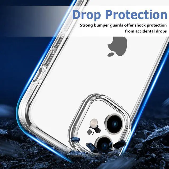Alt view image 3 of 6 - Compatible with iPhone 11 Case with 2pcs Screen Protectors and 1pcs Camera Lens Protector, Clear Crystal Phone Case Compatible with iPhone 11 6.1 Inch