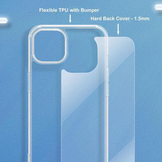 Alt view image 4 of 6 - Compatible with iPhone 11 Case with 2pcs Screen Protectors and 1pcs Camera Lens Protector, Clear Crystal Phone Case Compatible with iPhone 11 6.1 Inch