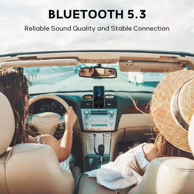 Alt view image 6 of 7 - Aux to Bluetooth 5.3 Adapter for Car, USB 2.0 to 3.5mm Bluetooth Receiver Jack Kit with Built-in Microphone Aux Input for Hands-Free Calls, Car Speaker, Home Audio, Music Streaming
