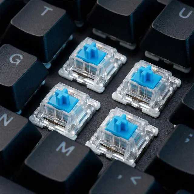 Alt view image 3 of 7 - 30 PCS Blue Mechanical Keyboard Switches, 3 Pin Keyboard Clicker Replacement with Switch Puller, Clicky Keys Switches, Accurate Typing, Dustproof for Most Mechanical Gaming Keyboards