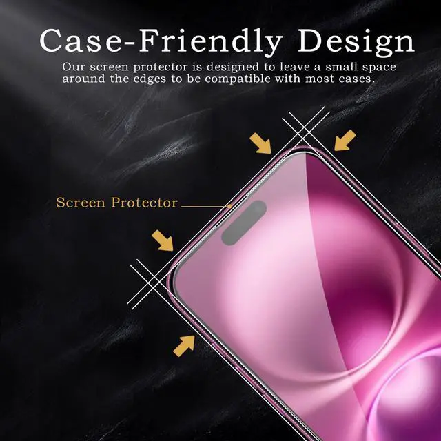 Alt view image 7 of 7 - 3 Pack Screen Protector for iPhone 16 Plus+2 Pack Camera Lens Protector, Tempered Glass Film, Ultra HD 9H Hardness Case Friendly Anti Scratch Bubble Free Ultra Resistant