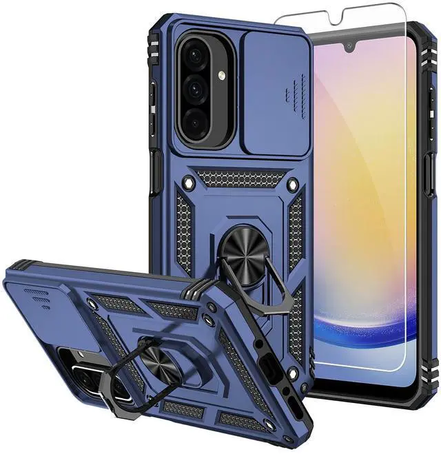 Main image of for Galaxy A17 5G Phone Case,with HD Screen Protector & Camera Lens Cover,16 FT Military Grade Drop Protection,Magnetic Kickstand Protective Phone Case for Samsung A17 5G, Blue