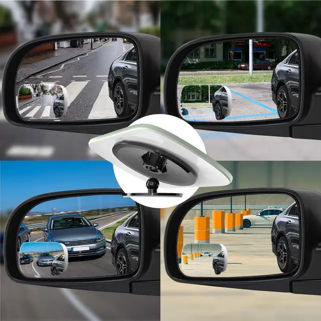 Alt view image 7 of 7 - Blind Spot Mirrors 2 Pack, Frameless Side Mirror Blindspot Convex HD Glass Car Accessories, Side View Mirror Blindspot with Wide Angle Adjustable Stick for Car SUV and Trucks