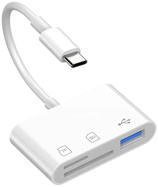 Main image of USB C SD Card Reader for iPhone 17e/17 Pro/17Pro Max/17/16/15, 3 in 1 Type C Digital Camera Micro SD Memory Card for Samsung, MacBook, iPad Pro, Chromebook, Camera, USB Type C Devices