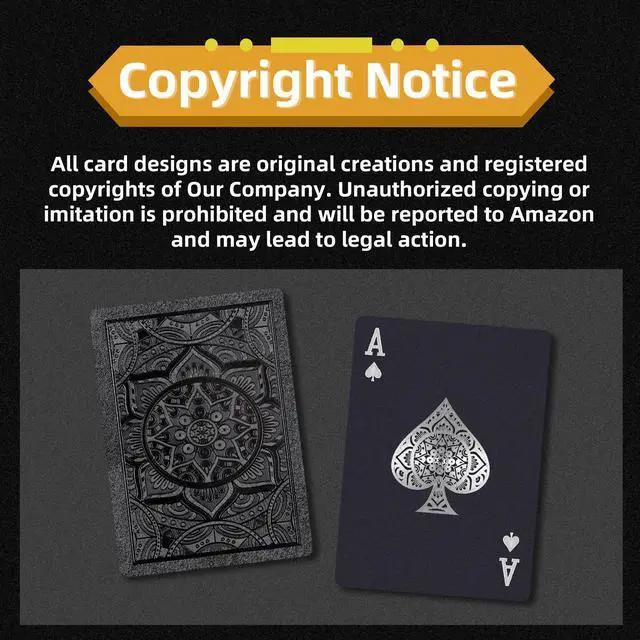Alt view image 3 of 7 - Playing Cards, Plastic Playing Cards, Deck of Cards, Waterproof Poker Cards, Black Standard Playing Card for Adults, Cool Premium Poker Card Set for Gift Camping Beach Pool Party Table Games (1 Pack)