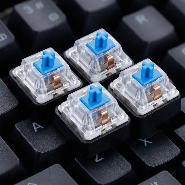 Alt view image 6 of 7 - 35Pcs Blue Switch Replacement with 1 Clip, 3 PIN Mechanical Keyboard Switch, Clicky with Strong Tactile Feedback, Accurate Typing, Dustproof, Office and Gaming LED Keyboard Universal Replacement Parts