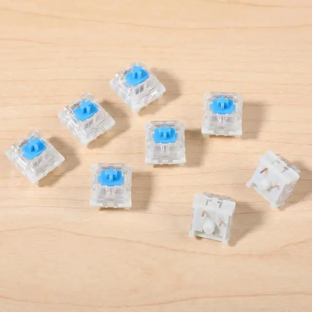 Alt view image 6 of 7 - 60 Pcs Mechanical Keyboard Switches 3 Pin Blue Keyboard Clicker Replacement Clicky Switches Dustproof Clicker Pre-Lubricated Keyboards Accessories for Mechanical Gaming Keyboards, Blue