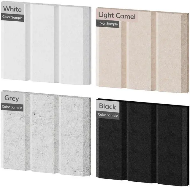 Main image of Acoustic Panels Color Samples Pack, 4-Pack, 3.98 x 3.11 x0.35 Adhesive Wall Panel, Soundproof Tiles for Echo Absorption, Acoustical Barrier of Polyester Fiber, 4 Colors