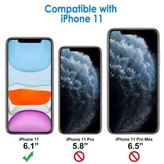 Alt view image 2 of 6 - Case for iPhone 11 6.1-Inch, Non-Yellowing Shockproof Phone Bumper Cover, Anti-Scratch Clear Back (Clear)