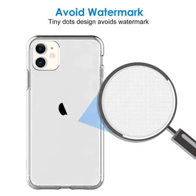 Alt view image 5 of 6 - Case for iPhone 11 6.1-Inch, Non-Yellowing Shockproof Phone Bumper Cover, Anti-Scratch Clear Back (Clear)