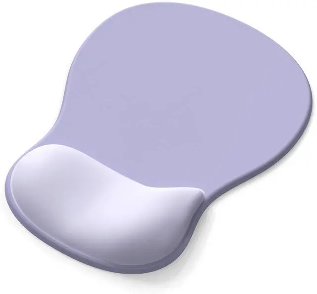 Main image of Ergonomic Mouse Pad with Wrist Rest, Gel Mousepad with Wrist Support, Pain Relief, Purple Mouse Wrist Rest with Non-Slip PU Base, Computer Mouse Pad for Laptop, Desk, Gaming, Office, Home