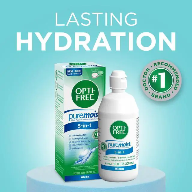 Alt view image 5 of 6 - Puremoist Multi-Purpose Contact Lens Solution, 10 Fl Oz