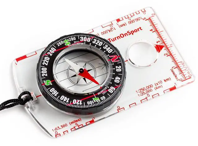 Main image of Orienteering Compass Hiking Backpacking Compass | Advanced Scout Compass Camping Navigation - Boy Scout Compass for Kids | Professional Field Compass for Map Reading - Best TurnOnSport Survival Gifts