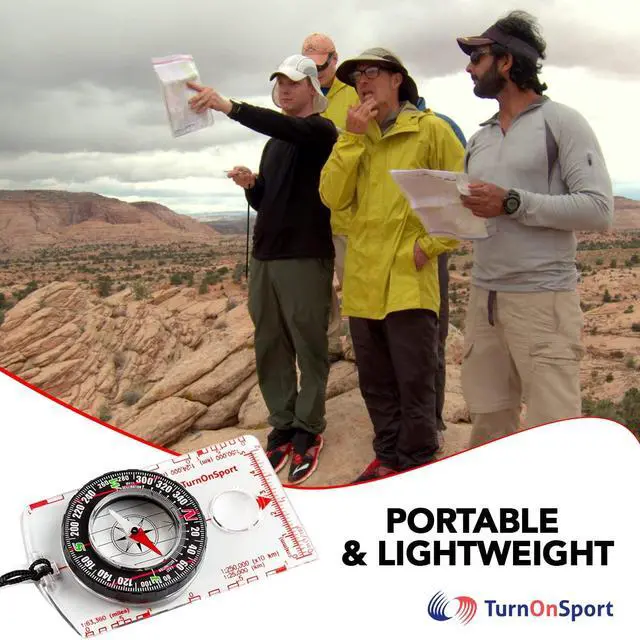Alt view image 4 of 7 - Orienteering Compass Hiking Backpacking Compass | Advanced Scout Compass Camping Navigation - Boy Scout Compass for Kids | Professional Field Compass for Map Reading - Best TurnOnSport Survival Gifts