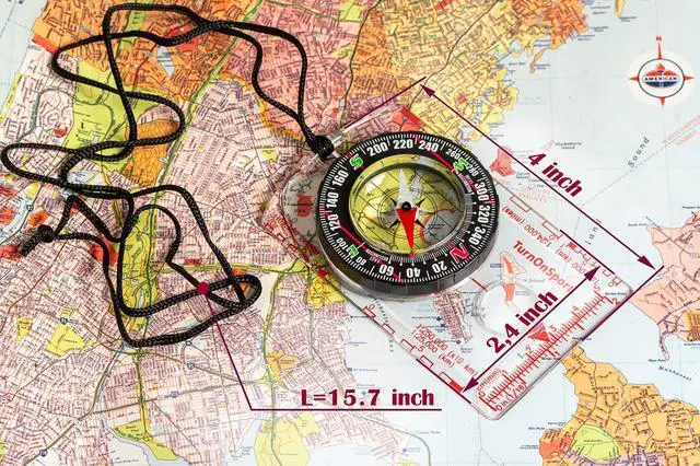Alt view image 5 of 7 - Orienteering Compass Hiking Backpacking Compass | Advanced Scout Compass Camping Navigation - Boy Scout Compass for Kids | Professional Field Compass for Map Reading - Best TurnOnSport Survival Gifts