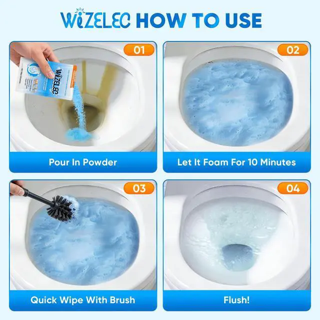 Alt view image 5 of 7 - Toilet Bowl Cleaner Powder, Freshness Toilet Bowl Cleaner, Foaming Bathroom Sink Cleaner, Self Activating 5-Pack