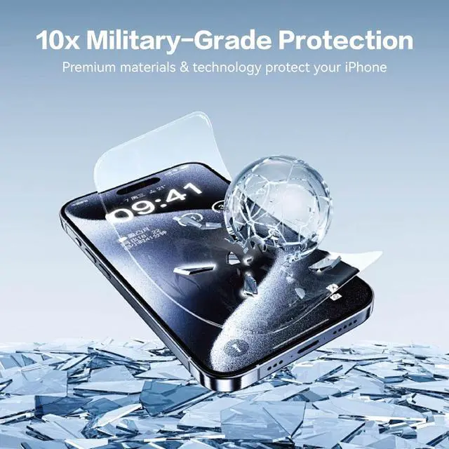 Alt view image 2 of 7 - 3 Pack Screen Protector for iPhone 16, Tempered Glass with 2 Pack Camera Lens Protector & Phone Case, Easy Install Frame, 9H Hardness, Bubble Free, HD Clear, Full Coverage