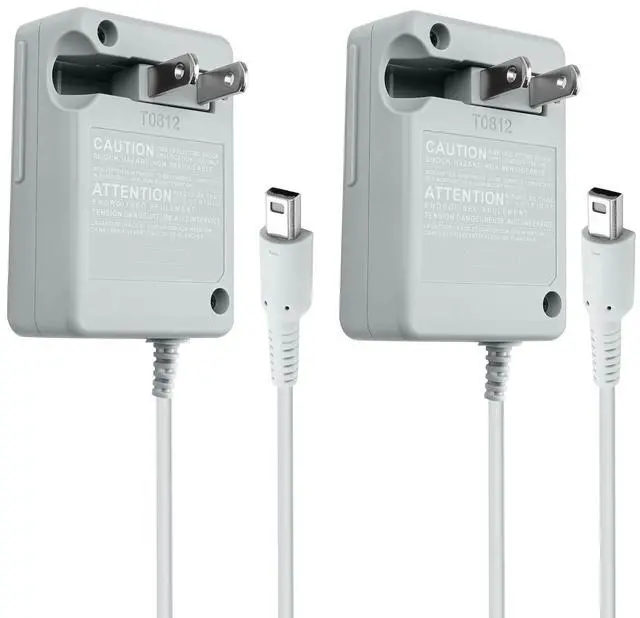Main image of 3DS/2DS Charger for Nintendo 3DS XL, DSi XL, New 3DS & 2DS - AC Wall Adapter with Universal 100-240V | Replacement Power Cord for Nintendo Handheld Console Accessories (2 Pack)