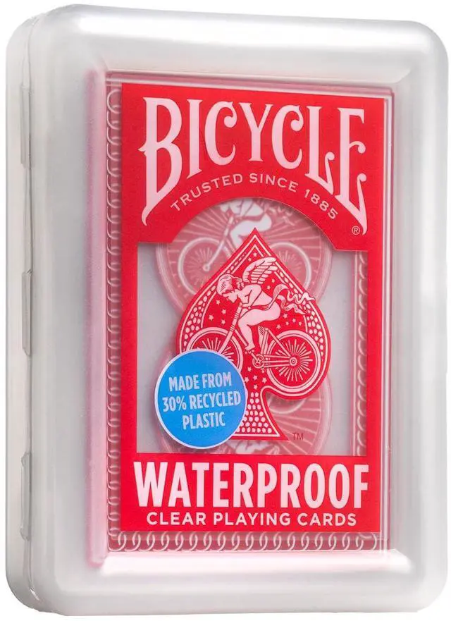 Main image of Waterproof Playing Cards Red Plastic Deck Pool Beach