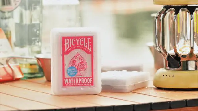 Alt view image 7 of 7 - Waterproof Playing Cards Red Plastic Deck Pool Beach