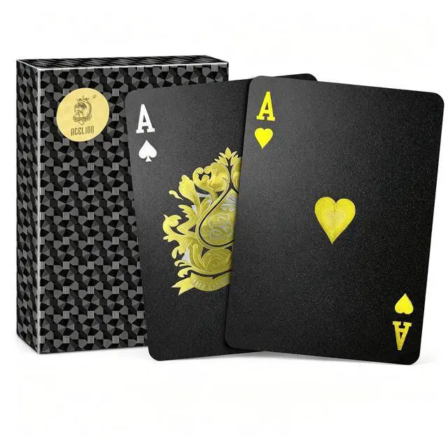 Alt view image 2 of 7 - Waterproof Playing Cards, Plastic Playing Cards, Deck of Cards, Gift Poker (Black Diamond Cards)
