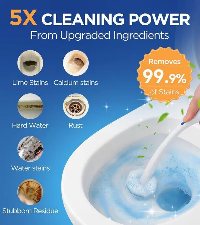 Alt view image 2 of 7 - 64 Count Toilet Wand Refills for Clorox Toilet Wand, 5X Cleaning Power Toilet Bowl Cleaners with Exclusive Formula, High-Density Disposable Toilet Brush Scrubber - No Falling Apart, Fresh Fragrance