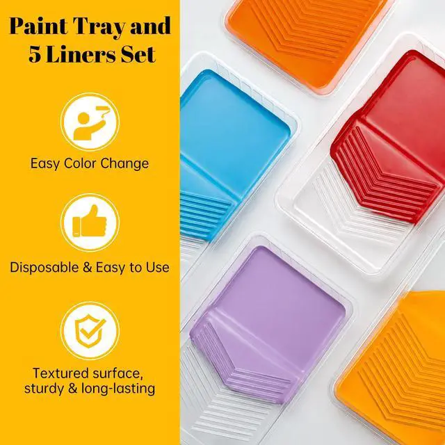 Alt view image 2 of 7 - Paint Roller Kit with Extension Pole 20 Pieces Painting Kit