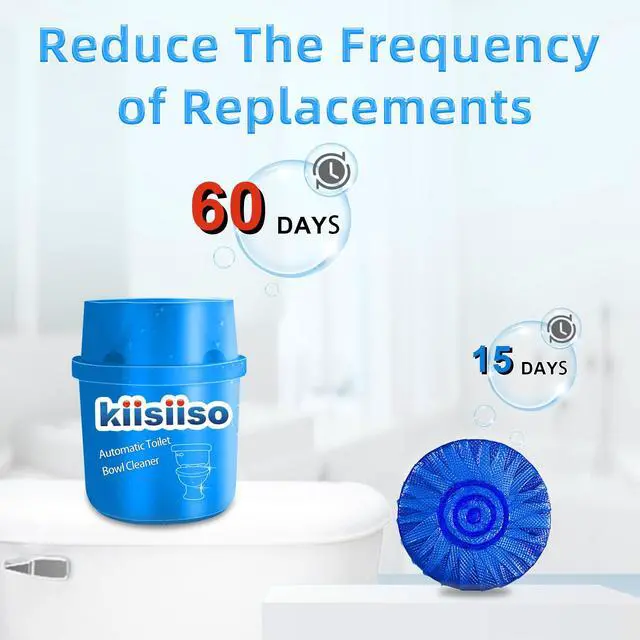 Alt view image 5 of 6 - Toilet Bowl Cleaners 6 Bottles, Automatic Long-Lasting Toilet Bowl Cleaner Tablets in Bottle, for About 6 Months' Supply, Blue